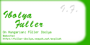ibolya fuller business card