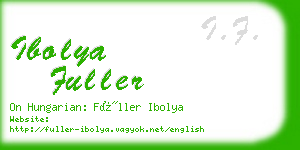 ibolya fuller business card